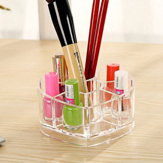 Lovely Heart-shaped Acrylic Makeup Cosmetic Organizer