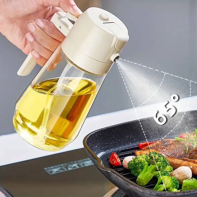 Versatile Kitchen Oil Bottle Dispenser – Spraying and Pouring