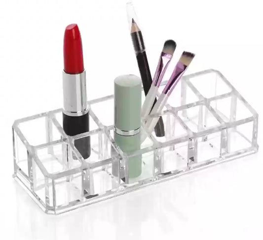 Transparent 12 Slots Lipstick Organizer