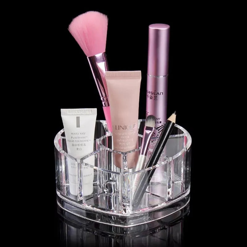 Lovely Heart-shaped Acrylic Makeup Cosmetic Organizer