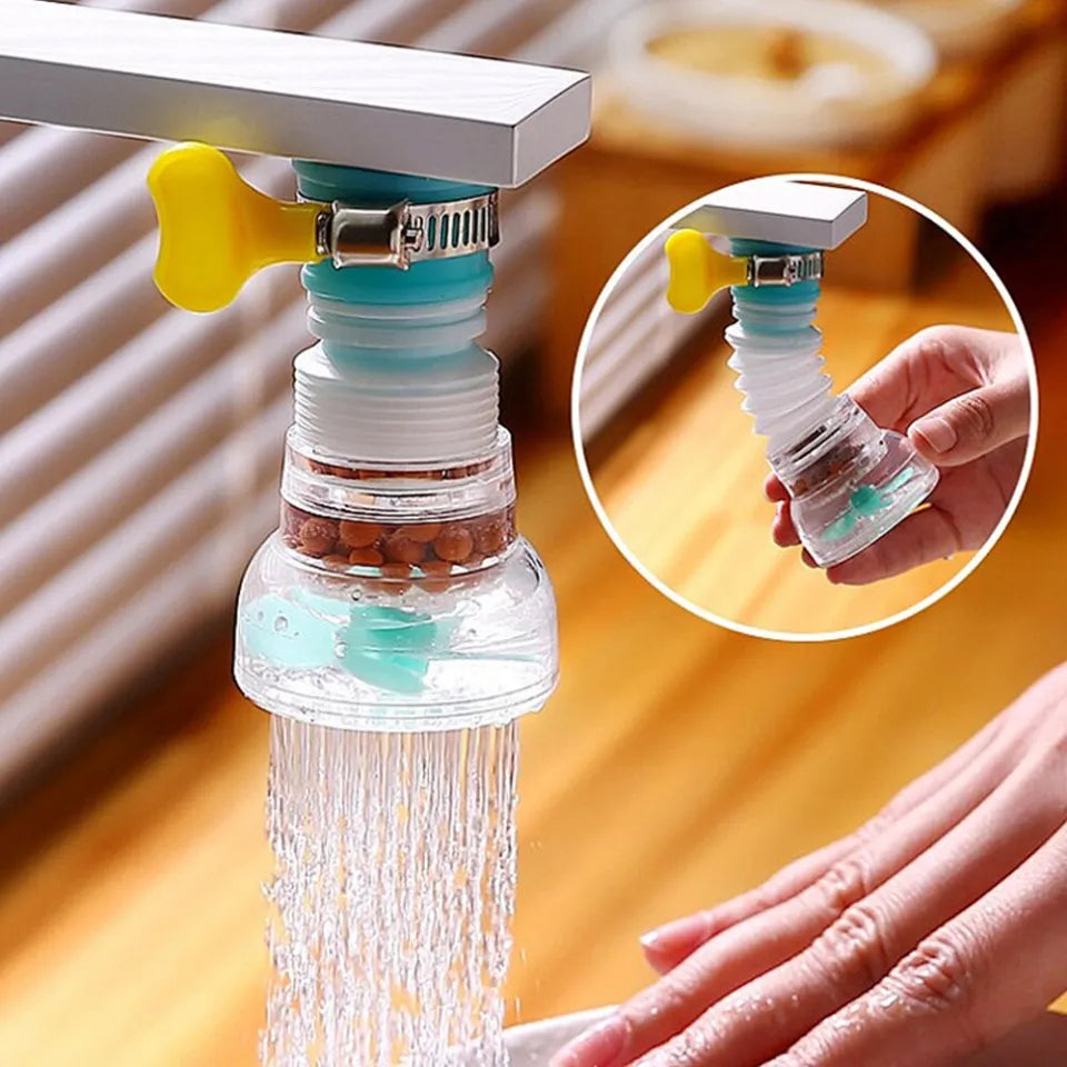 360 Degree Adjustable Water Tap Extension Filter Shower